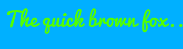 Image with Font Color 53FF00 and Background Color 00B0FF